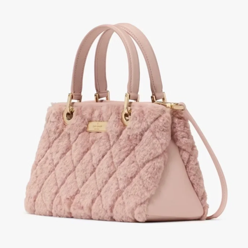 NWT KATE SPADE Carey Faux Fur Small Sullivan Satchel‎ - Picture 3 of 10